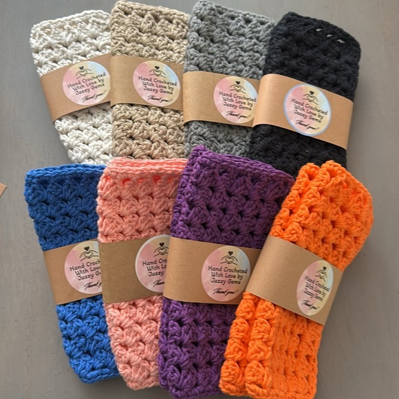 Set of Hand Crocheted Washcloths Dishcloths Trivets 100% Cotton Crochet Granny - Picture 15 of 15